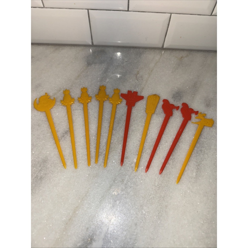 vintage Continental airline swizzle sticks Lot Of 10‎